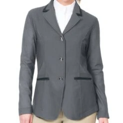 Ovation Women's Signature AirFlex Coat W/Contrast Collar - Grey/Black