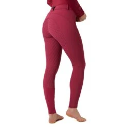Horze Women's Mila Full Seat Breeches - Anemone Dark Pink -Equestrian Riding Clothing 531527 800 800