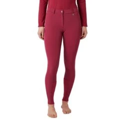 Horze Women's Mila Full Seat Breeches - Anemone Dark Pink -Equestrian Riding Clothing 531528 800 800