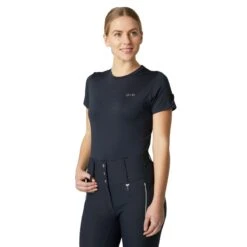 Horze Women's Tabitha Summer Tee Shirt - Dark Navy -Equestrian Riding Clothing 531884 800 800