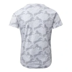 Horze Kids' Micky Organic Cotton Tee Shirt - Ash Gray -Equestrian Riding Clothing 532649 800 800