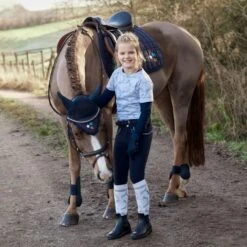 Horze Kids' Micky Organic Cotton Tee Shirt - Ash Gray -Equestrian Riding Clothing 532651 800 800