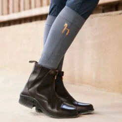 Horze Women's Rose Front Zip Paddock Boots - Dark Brown -Equestrian Riding Clothing 533611 800 800