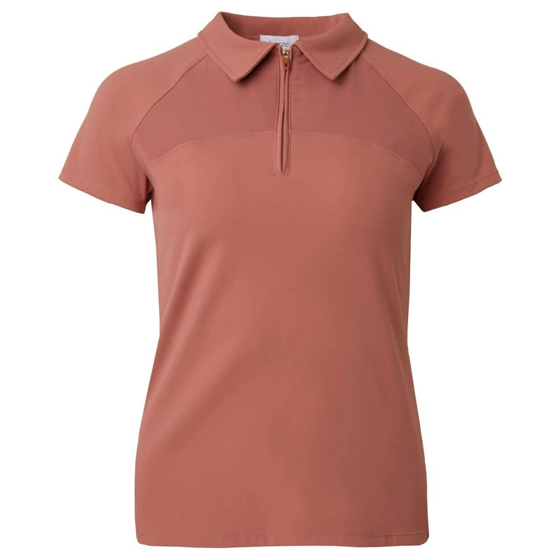 Horze Women's Ciandra V-Neck Technical Training Shirt - Light Mahogany 1 Horze Women's Ciandra V-Neck Technical Training Shirt - Light Mahogany
