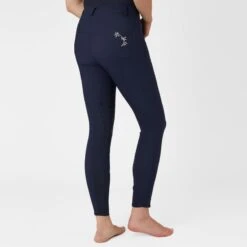 Horze Women's Kaitlin Knee Patch Breeches - Peacoat Dark Blue -Equestrian Riding Clothing 543009 800 800