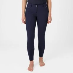 Horze Women's Kaitlin Knee Patch Breeches - Peacoat Dark Blue -Equestrian Riding Clothing 543010 800 800