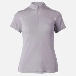 Horze Women's Kaitlin Short Sleeved Performance Shirt W/ Flower Print - Orchid Hush