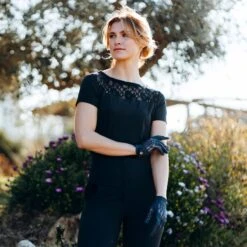 B Vertigo Women's Cooling Lace Riding Gloves - Dark Navy -Equestrian Riding Clothing 544609 800 800