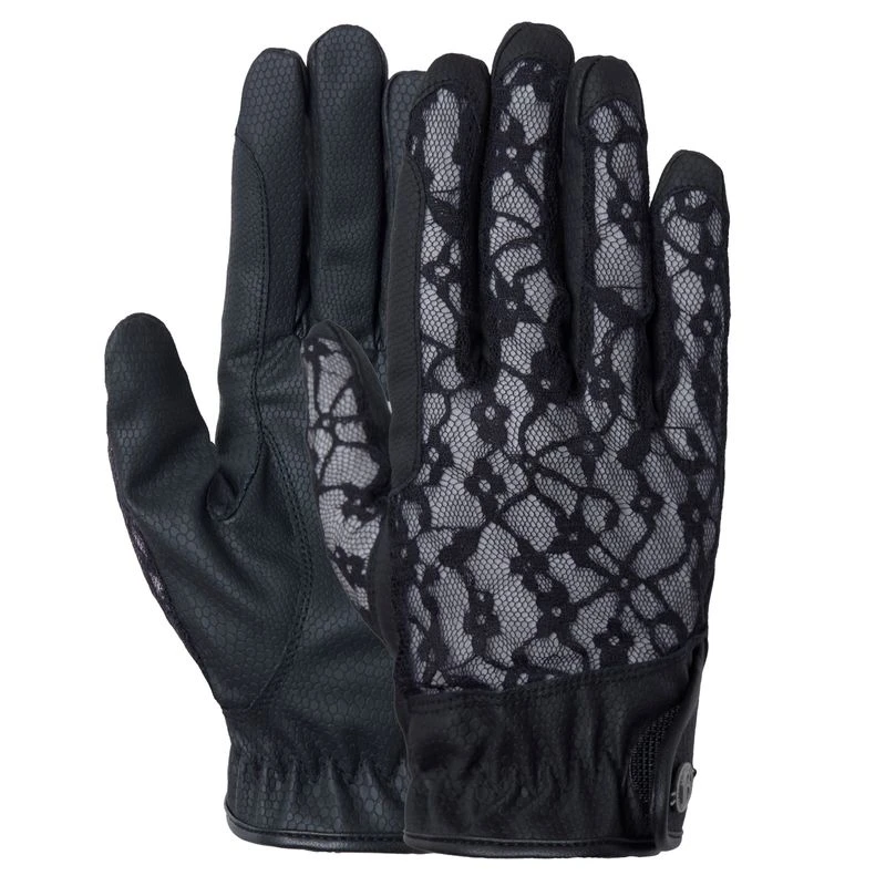 B Vertigo Women's Cooling Lace Riding Gloves - Black 1 B Vertigo Women's Cooling Lace Riding Gloves - Black