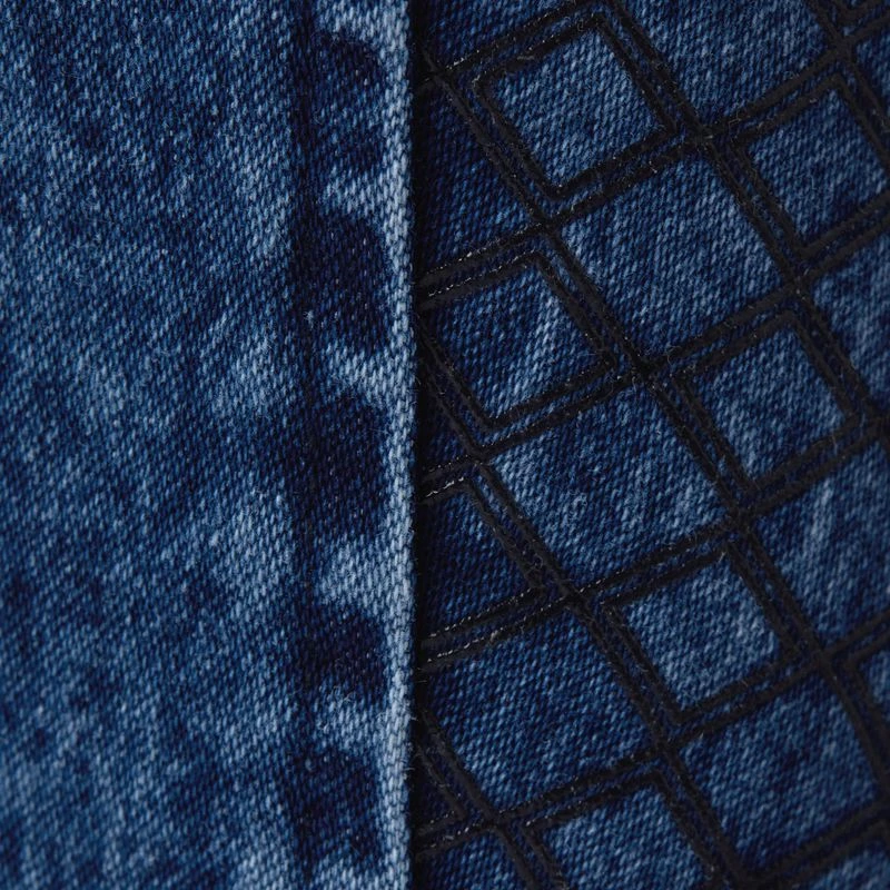 Horze Kids' Allison Full Seat Denim Breeches - Lead Blue 2 Horze Kids' Allison Full Seat Denim Breeches - Lead Blue - Image 2