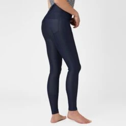 Horze Women's Katia Denim Look Full Seat Tights - Dark Blue -Equestrian Riding Clothing 547887 800 800