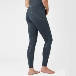 Horze Women's Nicki Breathable Technical Knee Patch Tights - Obscure Night Dark Blue -Equestrian Riding Clothing 548252 800 800