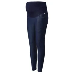 Horze Women's Katia Maternity Denim Look Full Seat Tights - Dark Blue -Equestrian Riding Clothing 548369 800 800