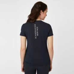 Horze Women's Lily Technical T-Shirt - Dark Navy 7 Horze Women's Lily Technical T-Shirt - Dark Navy -Equestrian Riding Clothing 548865 800 800