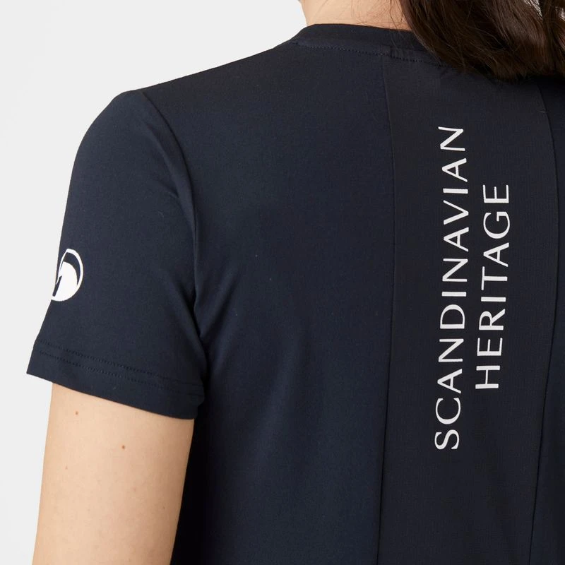 Horze Women's Lily Technical T-Shirt - Dark Navy 4 Horze Women's Lily Technical T-Shirt - Dark Navy - Image 4