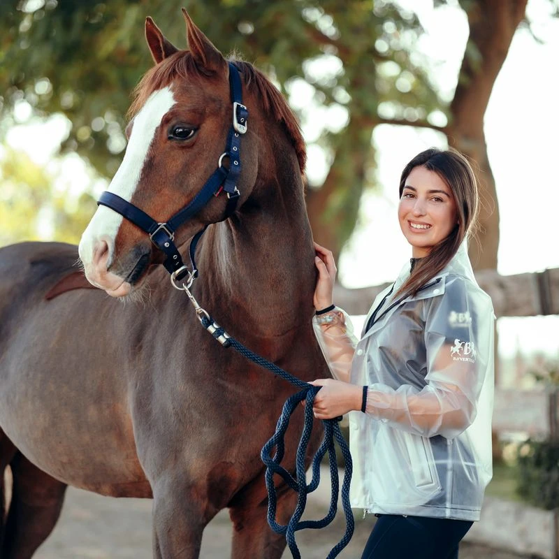 B Vertigo Kids' Remi Transparent Rain Coat - Dark Navy Trim 2 B Vertigo Kids' Remi Transparent Rain Coat - Dark Navy Trim - Image 2