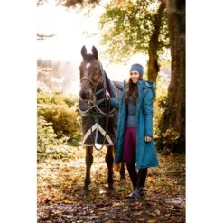 Horseware Women's Equi Eco Technical Coat - Galactic Teal -Equestrian Riding Clothing 556017 800 800