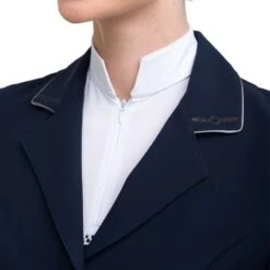 Cavalliera Women's Prima Show Jacket - Navy Blue/Grey -Equestrian Riding Clothing 558615 800 800