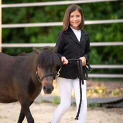 Cavalliera Kids' I Love Crystals Show Jacket - Black/Rose Gold -Equestrian Riding Clothing 558657 800 800