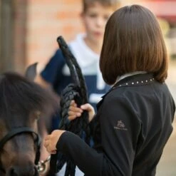 Cavalliera Kids' I Love Crystals Show Jacket - Black/Rose Gold -Equestrian Riding Clothing 558659 800 800