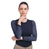Cavalliera Women's Contessa Long Sleeve Tech Shirt - Navy Blue