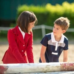 Cavalliera Kids' I Love Crystals Show Jacket - Ruby Red/Silver 7 Cavalliera Kids' I Love Crystals Show Jacket - Ruby Red/Silver -Equestrian Riding Clothing 558820 800 800