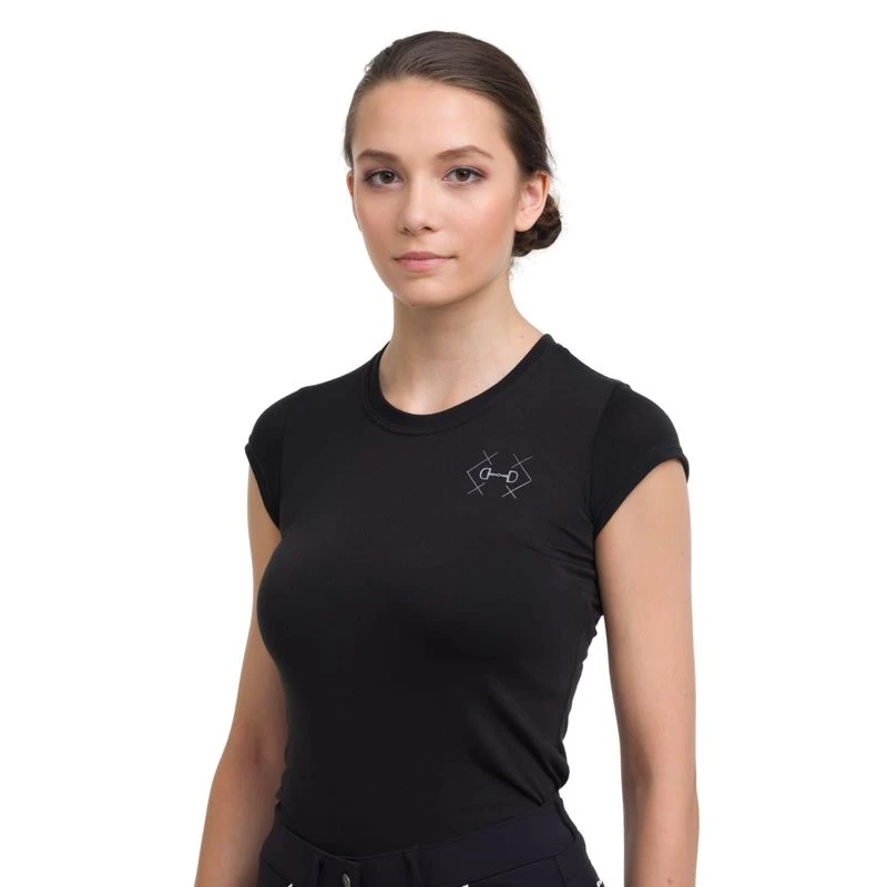 Cavalliera Women's Bit Short Sleeve Tee Shirt - Black 1 Cavalliera Women's Bit Short Sleeve Tee Shirt - Black