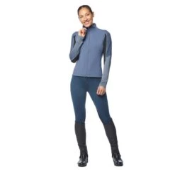 Kerrits Women's Flow Rise Knee Patch Performance Tights - Admiral -Equestrian Riding Clothing 567526 800 800