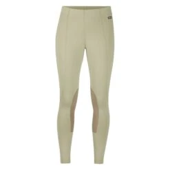 Kerrits Women's Flow Rise Knee Patch Performance Tights - Tan