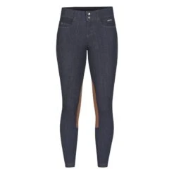 Kerrits Women's Stretch Denim Knee Patch Breeches - Classic Dark Blue