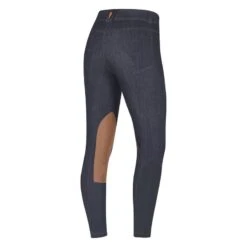 Kerrits Women's Stretch Denim Knee Patch Breeches - Classic Dark Blue -Equestrian Riding Clothing 570828 800 800