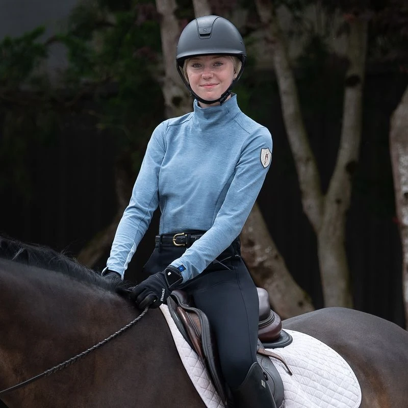 Irideon Women's Radiant Mock Crew Top - Blueprint 4 Irideon Women's Radiant Mock Crew Top - Blueprint - Image 4