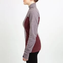 Irideon Women's Chinchillaaah 1/4 Zip Top - Fig/Henna -Equestrian Riding Clothing 573393 800 800