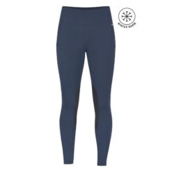 Kerrits Women's Fleece Lite II Knee Patch Tights - Admiral Herringbone