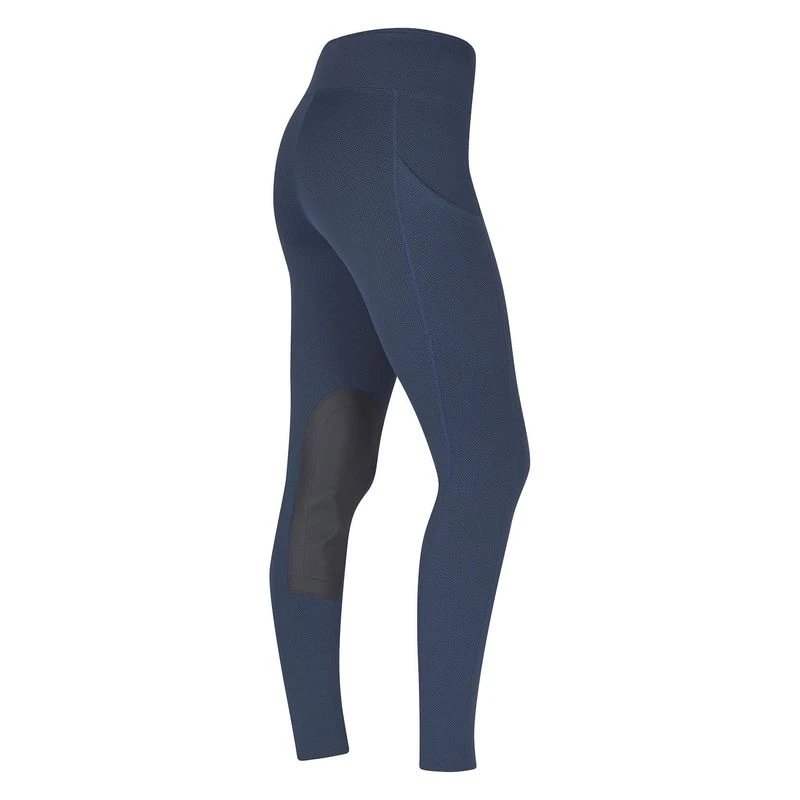 Kerrits Women's Fleece Lite II Knee Patch Tights - Admiral Herringbone 3 Kerrits Women's Fleece Lite II Knee Patch Tights - Admiral Herringbone - Image 3
