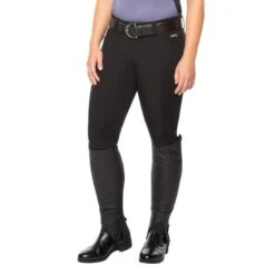 Kerrits Women's Affinity Ice Fil Knee Patch Breeches - Black 11 Kerrits Women's Affinity Ice Fil Knee Patch Breeches - Black -Equestrian Riding Clothing 576482 800 800