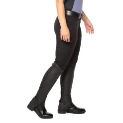 Kerrits Women's Affinity Ice Fil Knee Patch Breeches - Black 12 Kerrits Women's Affinity Ice Fil Knee Patch Breeches - Black -Equestrian Riding Clothing 576483 800 800