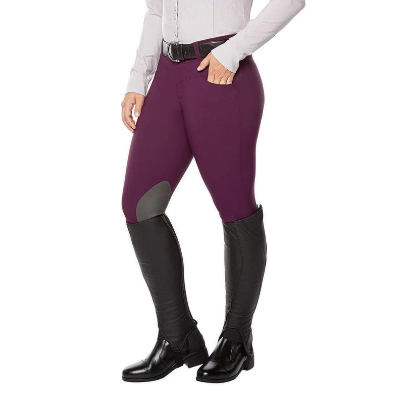 Kerrits Women's Crossover II Knee Patch Breeches - Raisin 4 Kerrits Women's Crossover II Knee Patch Breeches - Raisin - Image 4