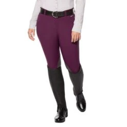 Kerrits Women's Crossover II Knee Patch Breeches - Raisin 14 Kerrits Women's Crossover II Knee Patch Breeches - Raisin -Equestrian Riding Clothing 577084 800 800