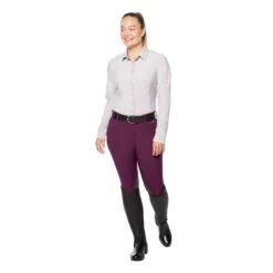 Kerrits Women's Crossover II Knee Patch Breeches - Raisin 16 Kerrits Women's Crossover II Knee Patch Breeches - Raisin -Equestrian Riding Clothing 577086 800 800