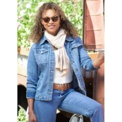 EQL Women's In Motion Jean Jacket - Light Wash 5 EQL Women's In Motion Jean Jacket - Light Wash -Equestrian Riding Clothing 580172 800 800
