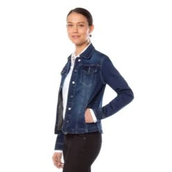 EQL Women's In Motion Jean Jacket - Midnight Wash -Equestrian Riding Clothing 580252 800 800