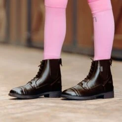 Horze Kids' Kilkenny Polyurethane Jodhpur Boots - Brown -Equestrian Riding Clothing 581348 800 800