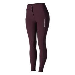 B Vertigo Women's Justine Thermo Silicone Full Seat Breeches - Fig Wine Red -Equestrian Riding Clothing 581572 800 800
