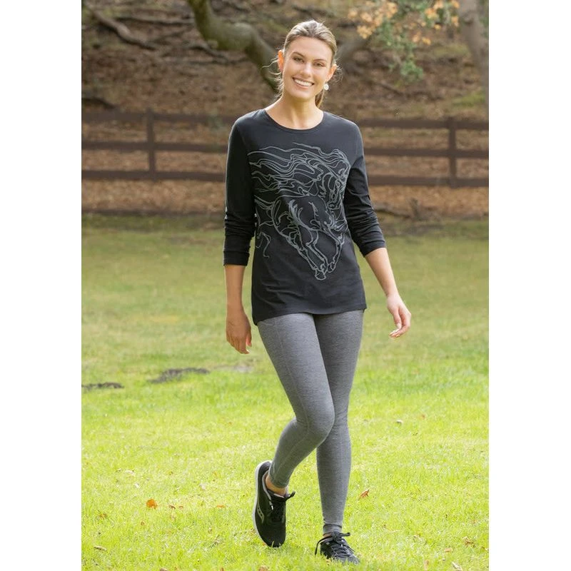 EQL Women's Windy Horse Long Sleeve T-Shirt - Black 3 EQL Women's Windy Horse Long Sleeve T-Shirt - Black - Image 3
