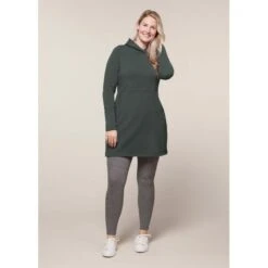 EQL Women's Weekender Fleece Hoodie Dress - Spruce 9 EQL Women's Weekender Fleece Hoodie Dress - Spruce -Equestrian Riding Clothing 582355 800 800