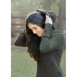 EQL Women's Weekender Fleece Hoodie Dress - Spruce 11 EQL Women's Weekender Fleece Hoodie Dress - Spruce -Equestrian Riding Clothing 582357 800 800