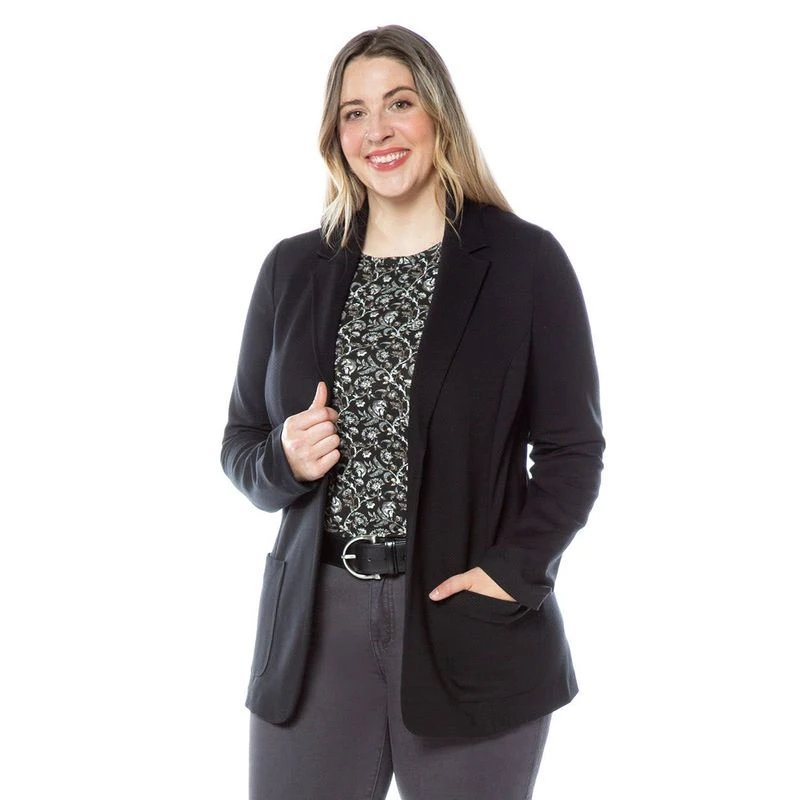 EQL Women's Ponte Blazer - Black 2 EQL Women's Ponte Blazer - Black - Image 2