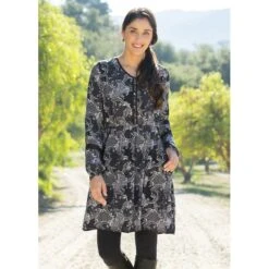 EQL Women's Ecovero Boheme Tunic Dress - Black Patchwork Paisley 9 EQL Women's Ecovero Boheme Tunic Dress - Black Patchwork Paisley -Equestrian Riding Clothing 582617 800 800