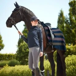 Horze Women's Everly Full Seat Winter Riding Tights - Steel Grey -Equestrian Riding Clothing 583602 800 800